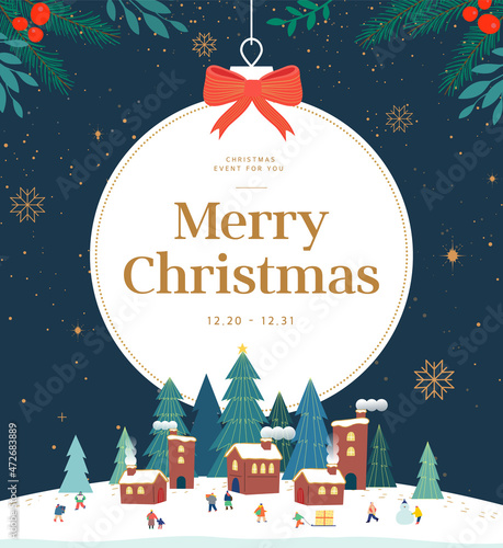 Christmas shopping template illustration.baner
