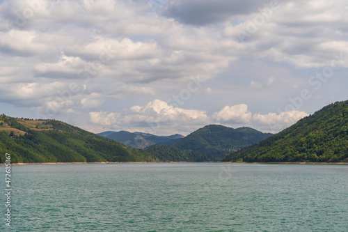 Beautiful view of the lake with calm water, Zlatar lake, Serbia , Europe © OlegD
