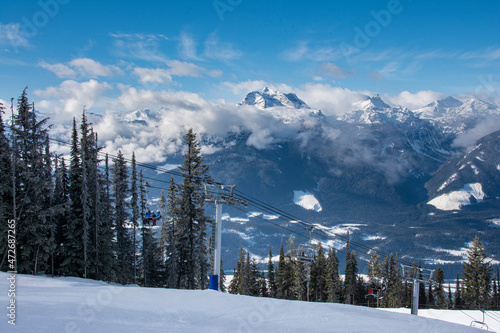 Revelstoke Mountain Resort, British Columbia, Canada, Mount Begbie and Mount Tilley in background photo