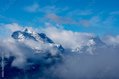 British Columbia, Canada, Mount Begbie and Mount Tilley, Monashee Mountains photo