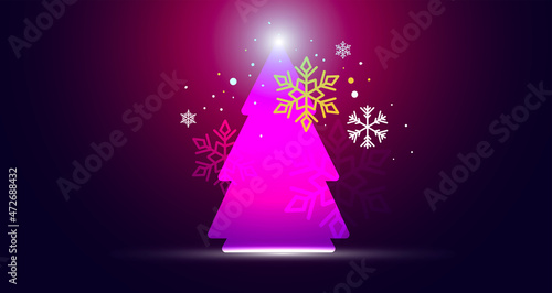 albero di natale, neve, cristalli, natale, feste di natale