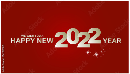 WE WISH YOU A HAPPY NEW YEAR 2021. Suitable for greeting card and banner