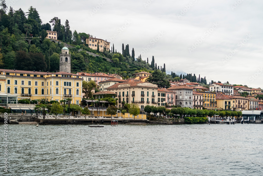 View of Lake Como. 9 October 2021 Bellagio, Lombardy Italy