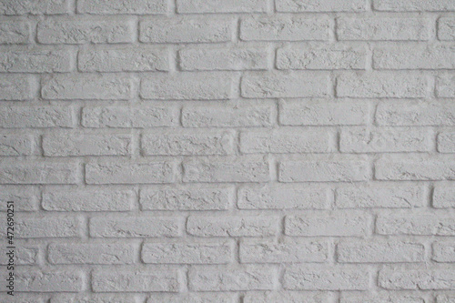 Geometric background. Abstract room. Cement wall. White bricks.