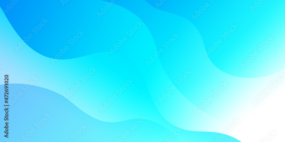 Fototapeta premium Blue abstract gradient soft wave background