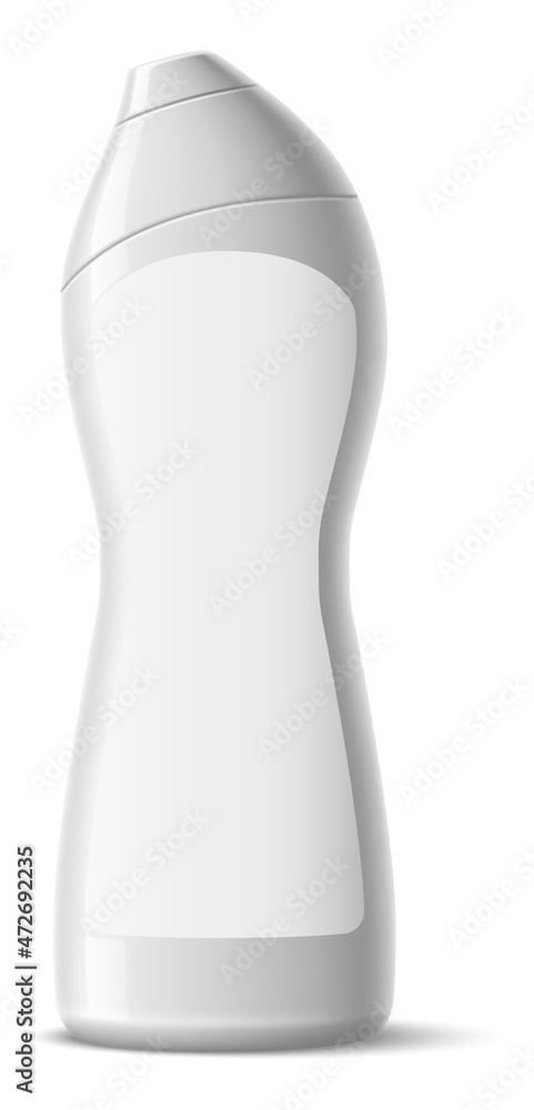 Plastic bottle for household chemicals. Realistic detergent container mockup Plastic bottle for household chemicals. Realistic detergent container mockup