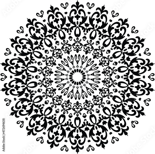 Fototapeta Naklejka Na Ścianę i Meble -  Mandalas coloring book pages, Decorative round ornament in flower shape, Oriental vector, Anti-stress therapy patterns, Weave design elements, Yoga logos Vector