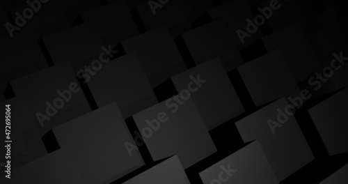 Render with black cubes in contrasting light