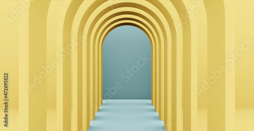 3d rendering background with abstract podium and wall scene background. 