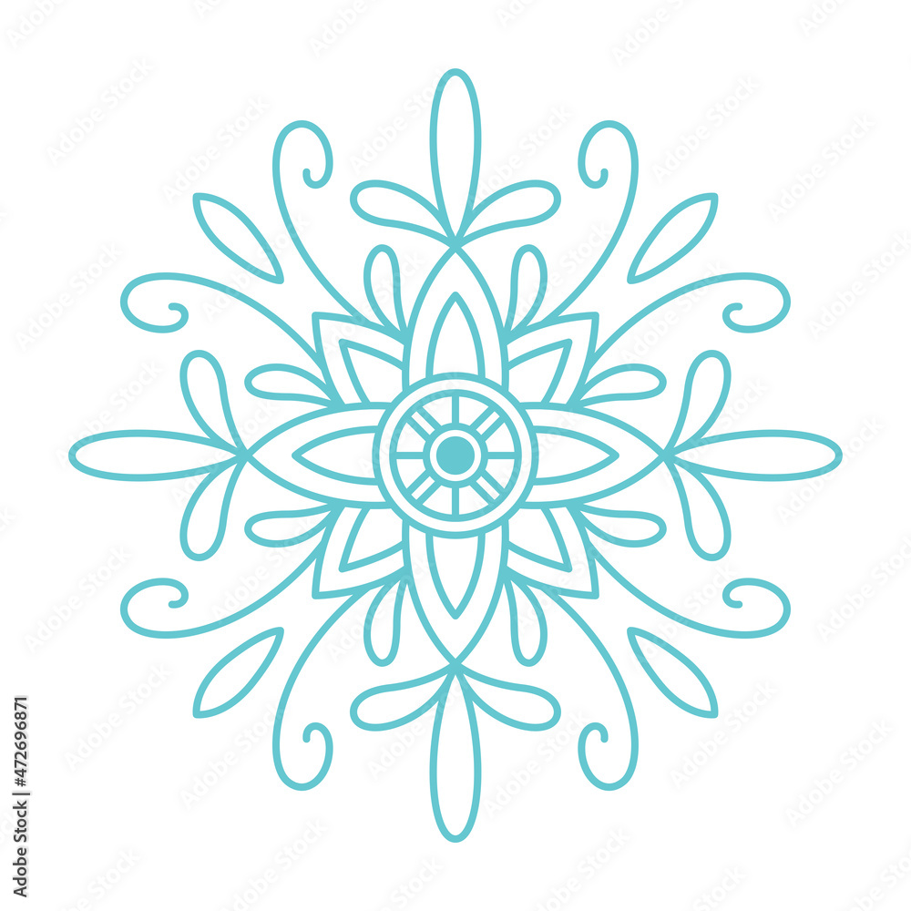 Snowflake icon. Simple flat vector line illustration isolated on white background. Silhouette flake of snow. Snowflake icon. Simple flat vector line illustration isolated on white background. Silhouette flake of snow.