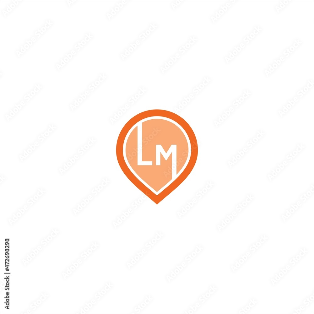 letter l m logo vector template location letter l m logo vector template location