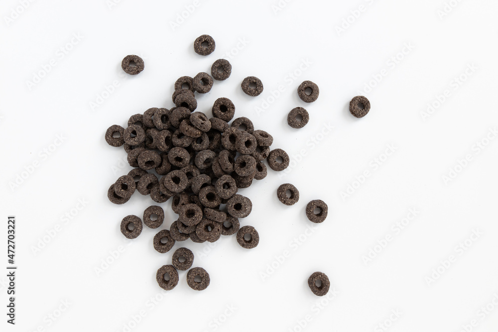 heap cereal rings isolated on white background heap cereal rings isolated on white background