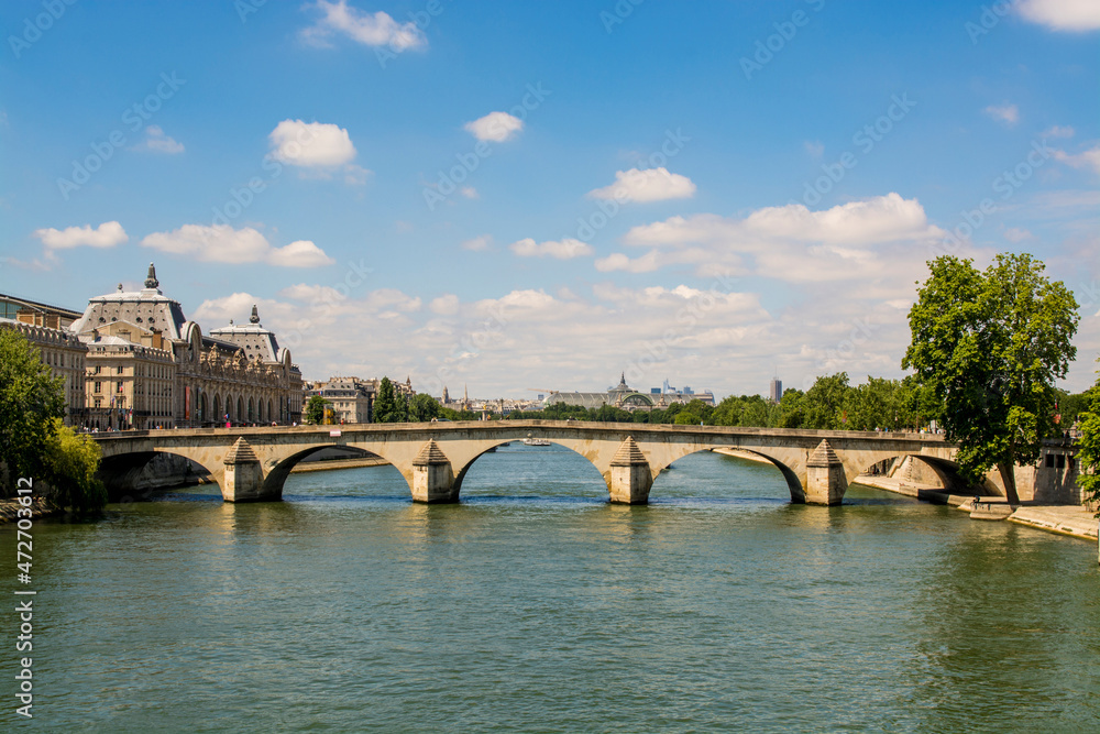 Pont Royal Bridge over the Seine, Paris, France.