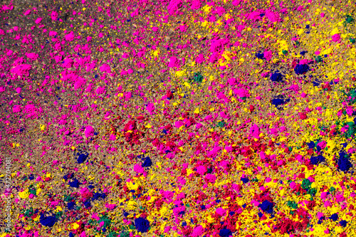 Colorful background made of Indian dyes