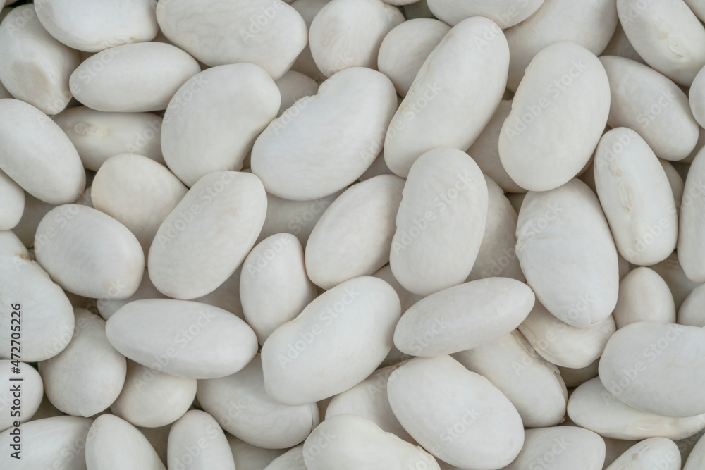 food background with dried raw haricot beans food background with dried raw haricot beans