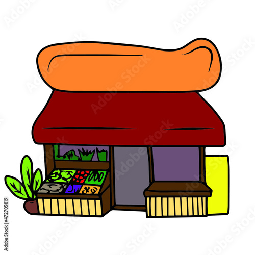 Vector design of children's buildings for social network games,stickers,banners,postcards