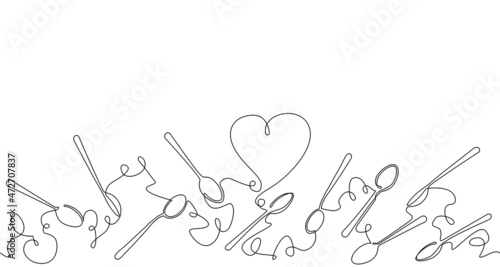 Slika na platnu Horizontal pattern with Spoons