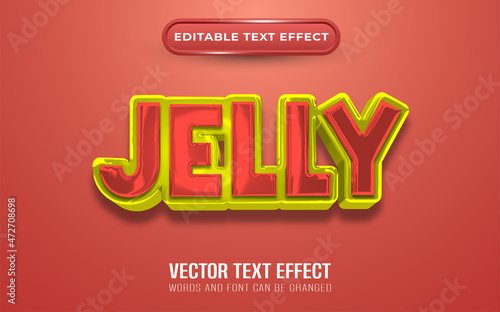 Jelly editable text effect liquid style