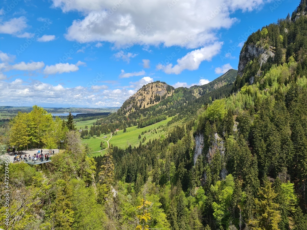Famous Neuschwanstein Castle in Bavaria, Germany, fall