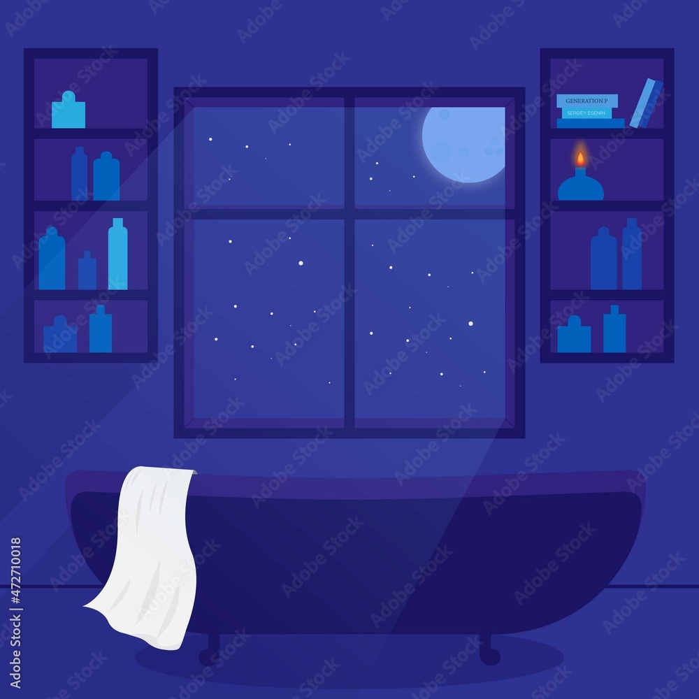 Fototapeta premium interior of a bath room with a window