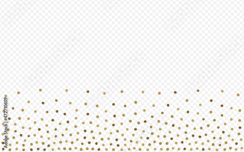 Gold Dot Paper Vector Transparent Background.