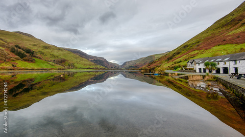 Tal-y-llyn Lake at the foot of Cadair Idris photo