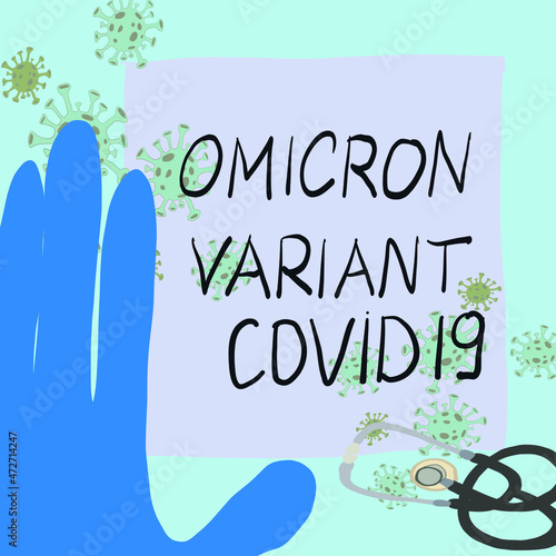 Omicron COVID-19, a coronavirus microbe.
