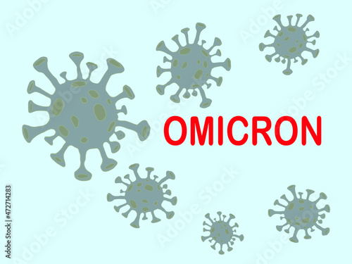 Omicron COVID-19, a coronavirus microbe.
