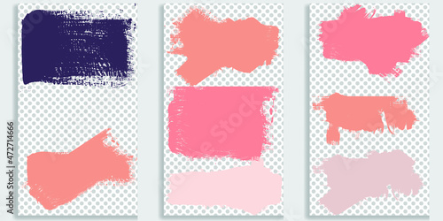 Social media editable covers with grunge design  . Contemporary style . Post frame stories templates. Layout for promotion .Media banner .Vector