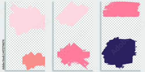 Social media editable covers with grunge design  . Contemporary style . Post frame stories templates. Layout for promotion .Media banner .Vector