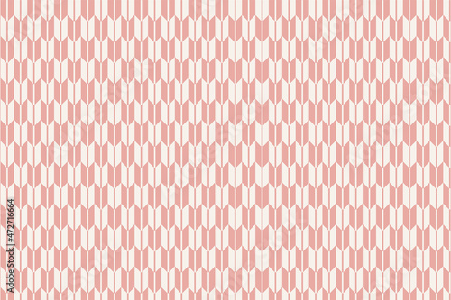 和柄　矢絣文様　ピンクと白