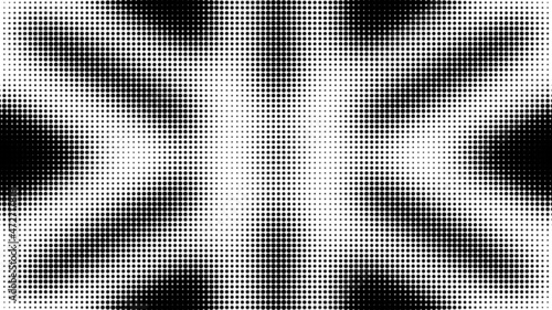 Halftone. Pattern. Abstract dotted background. Texture of dots. Matrix code. Monochrome gradient background. Vector illustration.