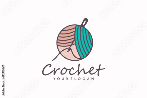 crochet logo design, logo reference for your business. photo