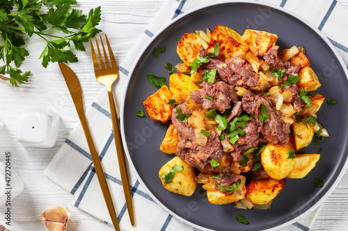 Картината върху платно Yankee Pot Roast, Pot Roast on a plate