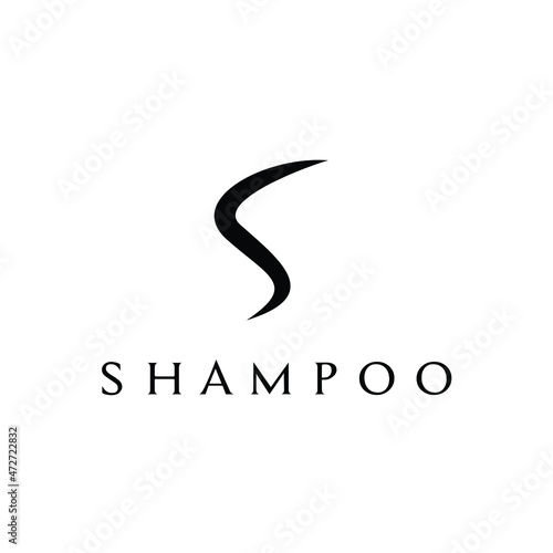 initial letter s shampoo and conditioner logo design vector