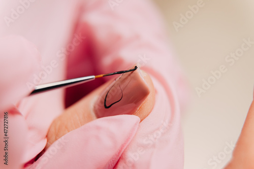 Tableau sur toile Manicure process