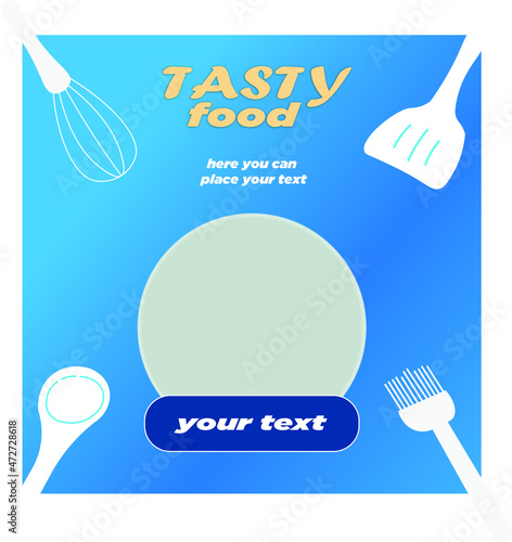 illustration of a restaurant menu podium