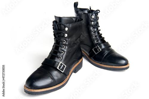 women's high boots on a white background.