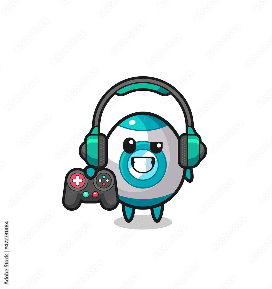 rocket gamer mascot holding a game controller rocket gamer mascot holding a game controller