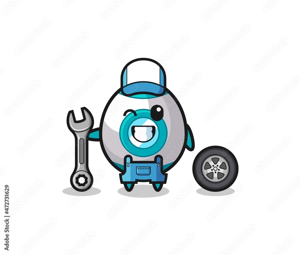the rocket character as a mechanic mascot the rocket character as a mechanic mascot
