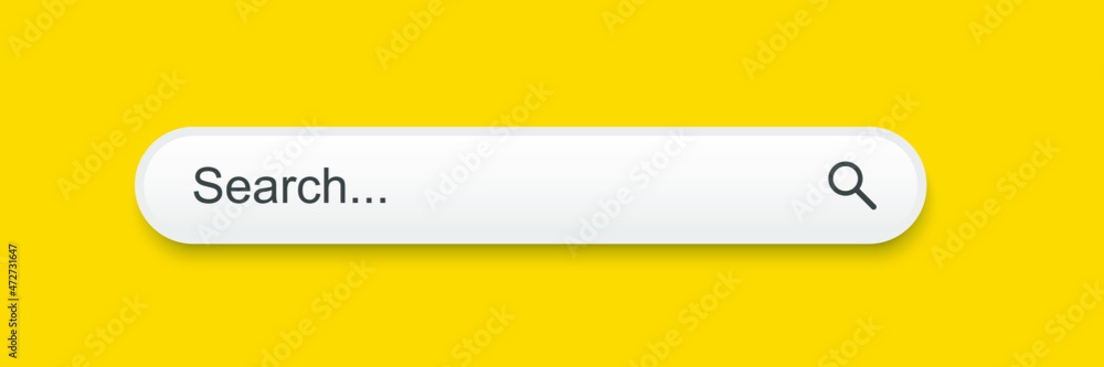 Search bar on yellow background ui template - Vector Search bar on yellow background ui template - Vector
