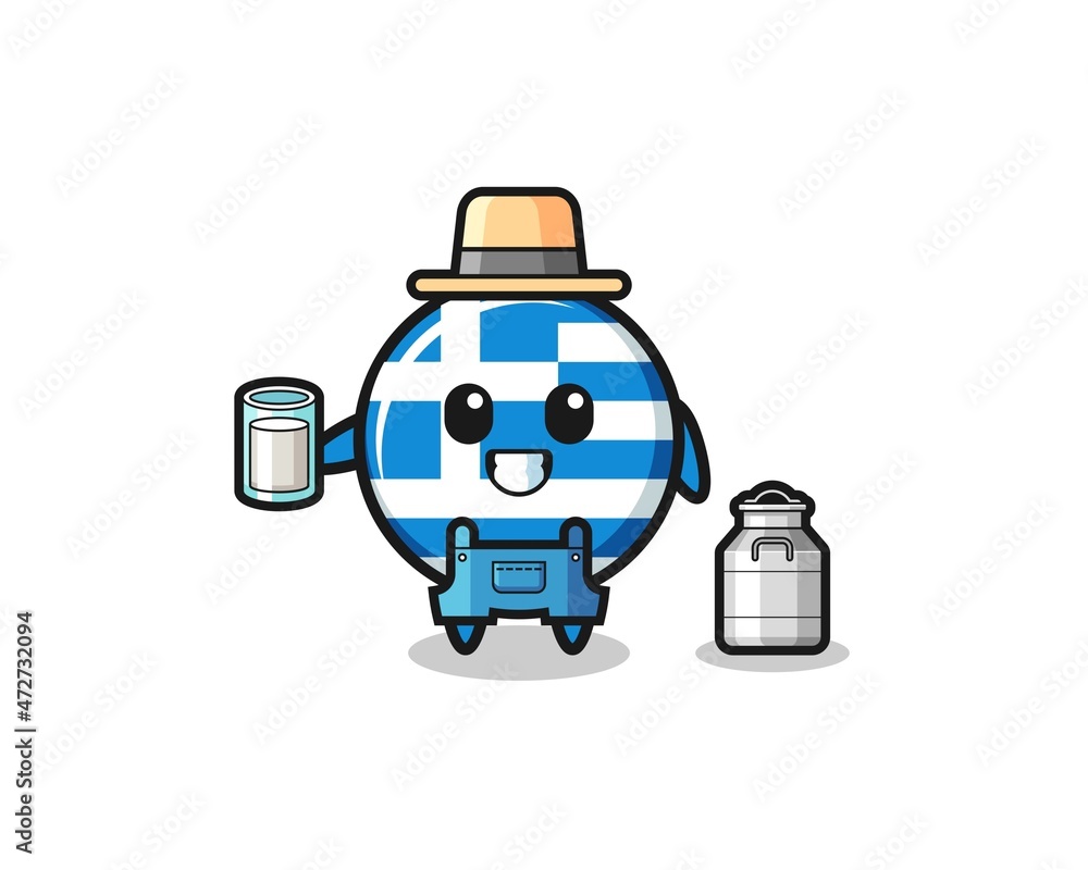 greece cartoon as the dairy farmer greece cartoon as the dairy farmer