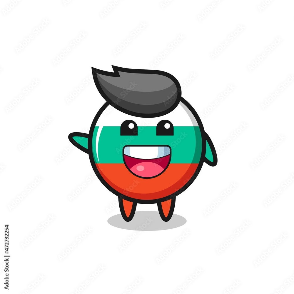 happy bulgaria flag cute mascot character happy bulgaria flag cute mascot character