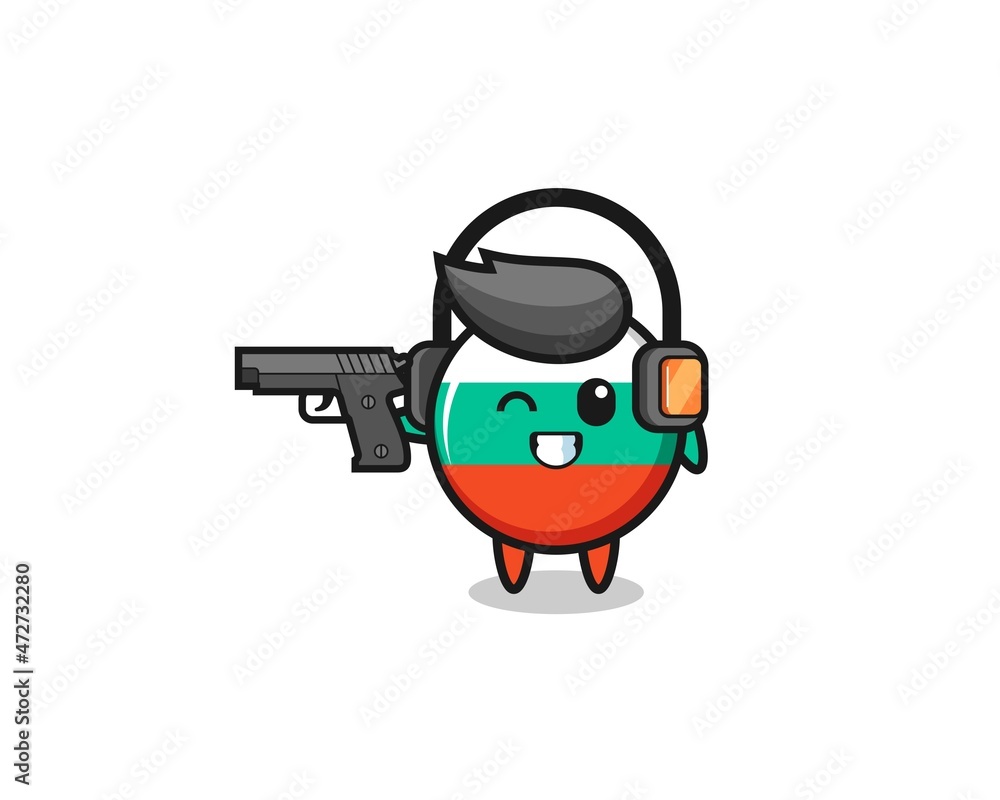 illustration of bulgaria flag cartoon doing shooting range illustration of bulgaria flag cartoon doing shooting range