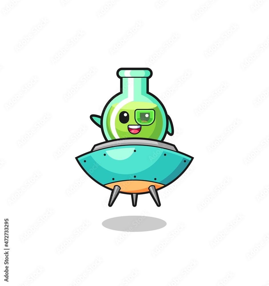 lab beakers cartoon riding a future spaceship lab beakers cartoon riding a future spaceship