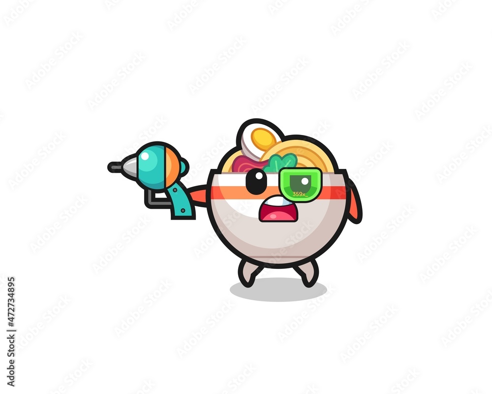 cute noodle bowl holding a future gun cute noodle bowl holding a future gun