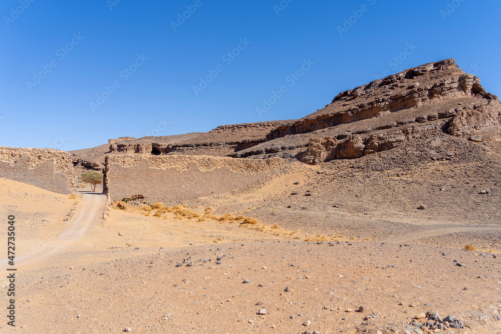 Gara Medouar Is A Horshoe-Shaped Geological Formation Near Sijilmasa, Morocco, Africa Gara Medouar Is A Horshoe-Shaped Geological Formation Near Sijilmasa, Morocco, Africa