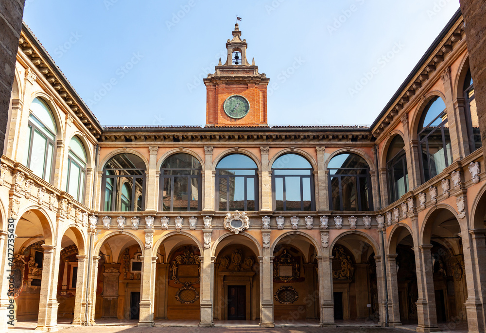 Biblioteca Comunale dell'Archiginnasio in Bologna, Italy