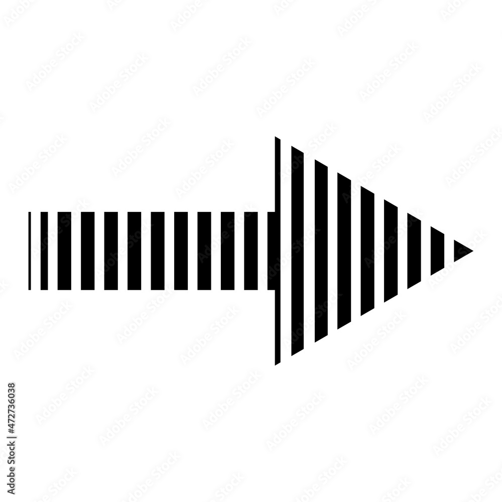 Right arrow sign. Black in line. App design. Creative art. Navigation element. Vector illustration. Stock image. Right arrow sign. Black in line. App design. Creative art. Navigation element. Vector illustration. Stock image.