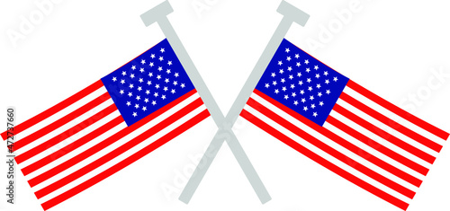 American Flag Vector Isolated